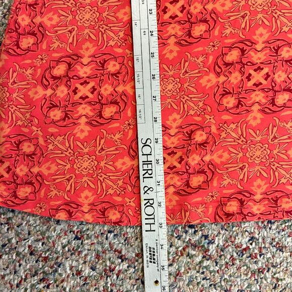 Life Is Good Orange Geo Print Sleeveless Surplice V-Neck Active Mini Dress Sz 4 - Picture 11 of 11